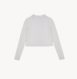 CABLE-KNIT CASHMERE CREWNECK CARDIGAN