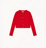 Chili cashmere cable-knit crewneck cardigan.