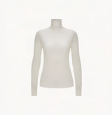 METALLIC CASHMERE TURTLENECK TOP