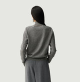 CASHMERE WOOL BLEND HERRINGBONE CARDIGAN