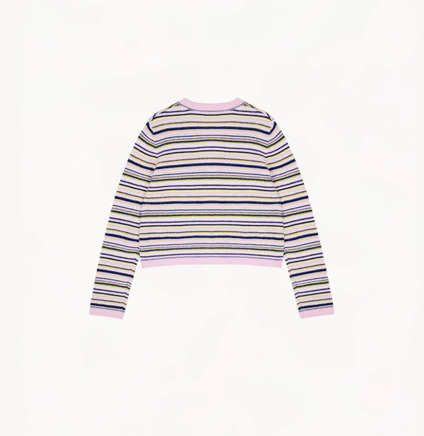 MULTICOLORED CREWNECK CARDIGAN