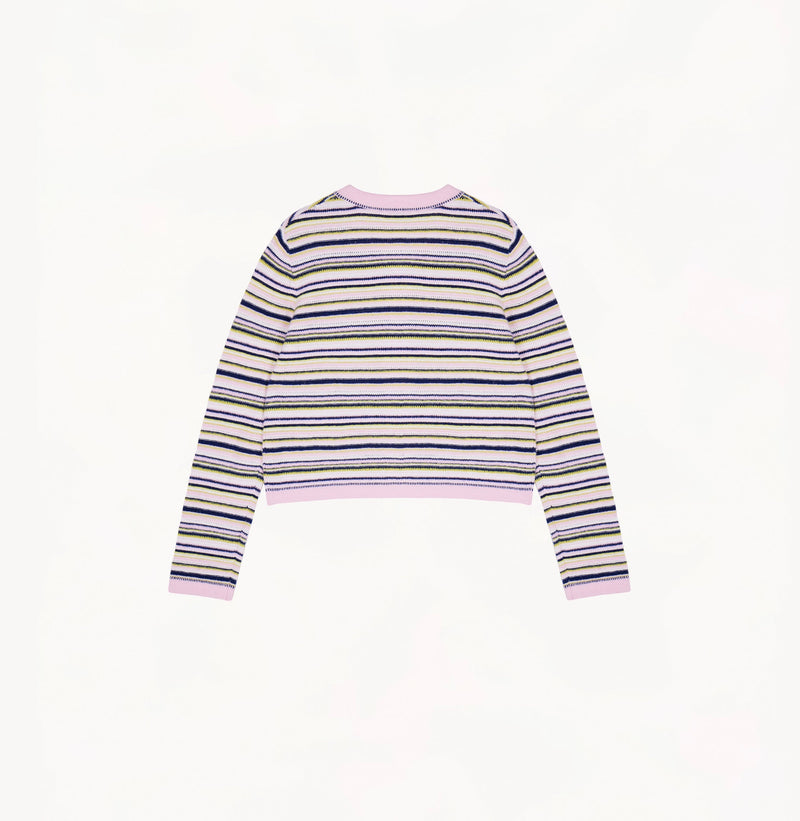 MULTICOLORED CREWNECK CARDIGAN