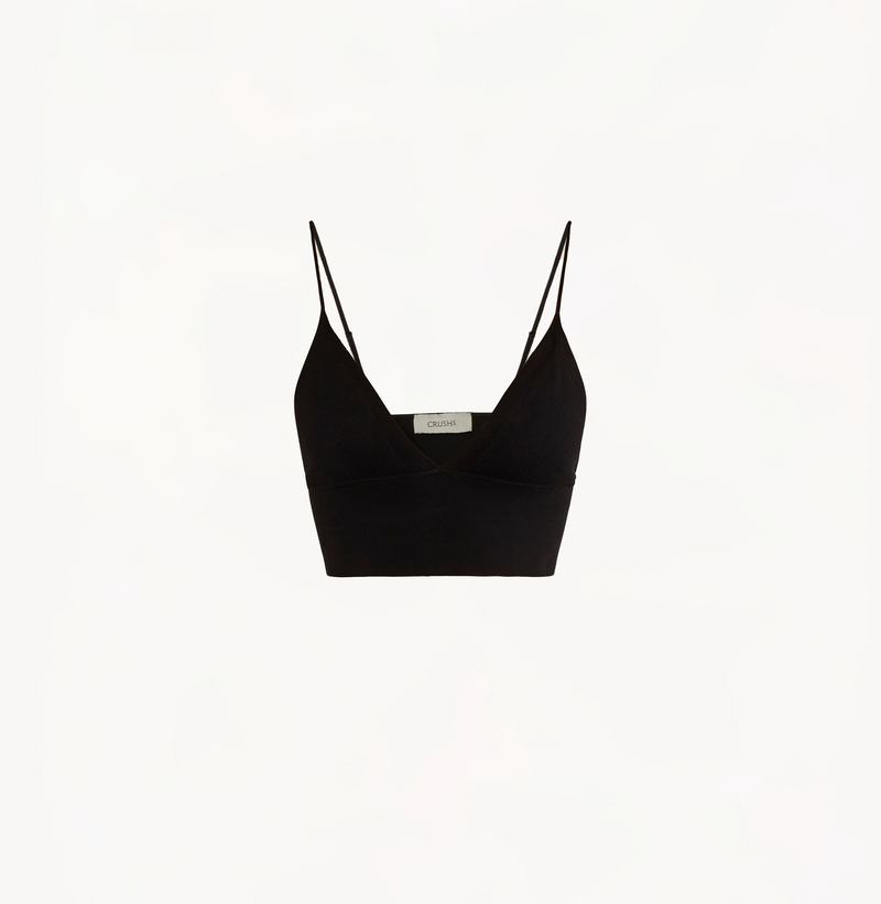 TRIANGLE COTTON-BLEND SOFT CUP BRA