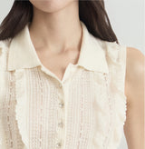 RUFFLED POLO VEST