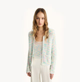 COLOR-DOTTED TWEED JACKET