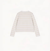 TWEED STRIPED CREWNECK JACKET
