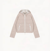 Milk Tea wool-alpaca fleece hoodie.