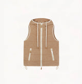 Gilet vest in color Camel.