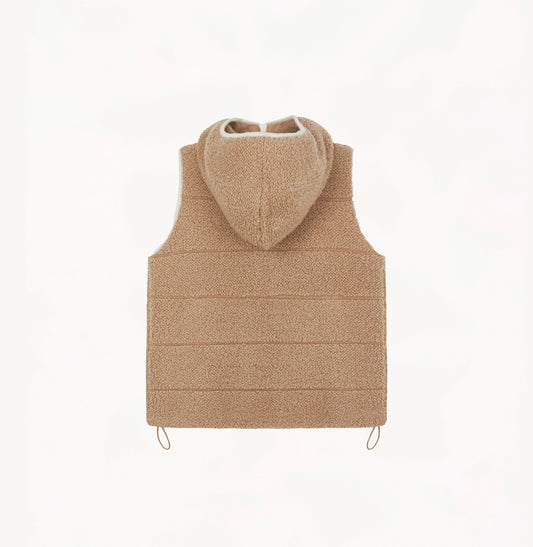 TEDDY BOUCLÉ HOODED GILET