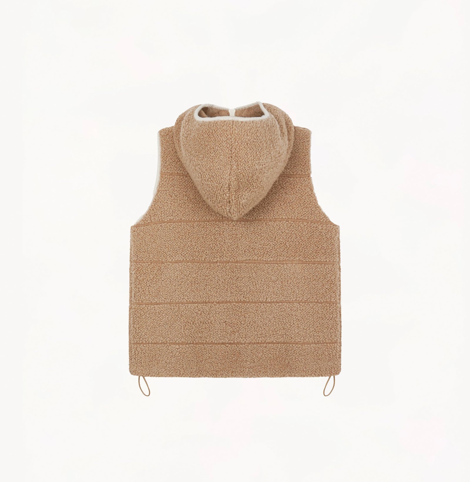 TEDDY BOUCLÉ HOODED GILET VEST – CRUSH Collection