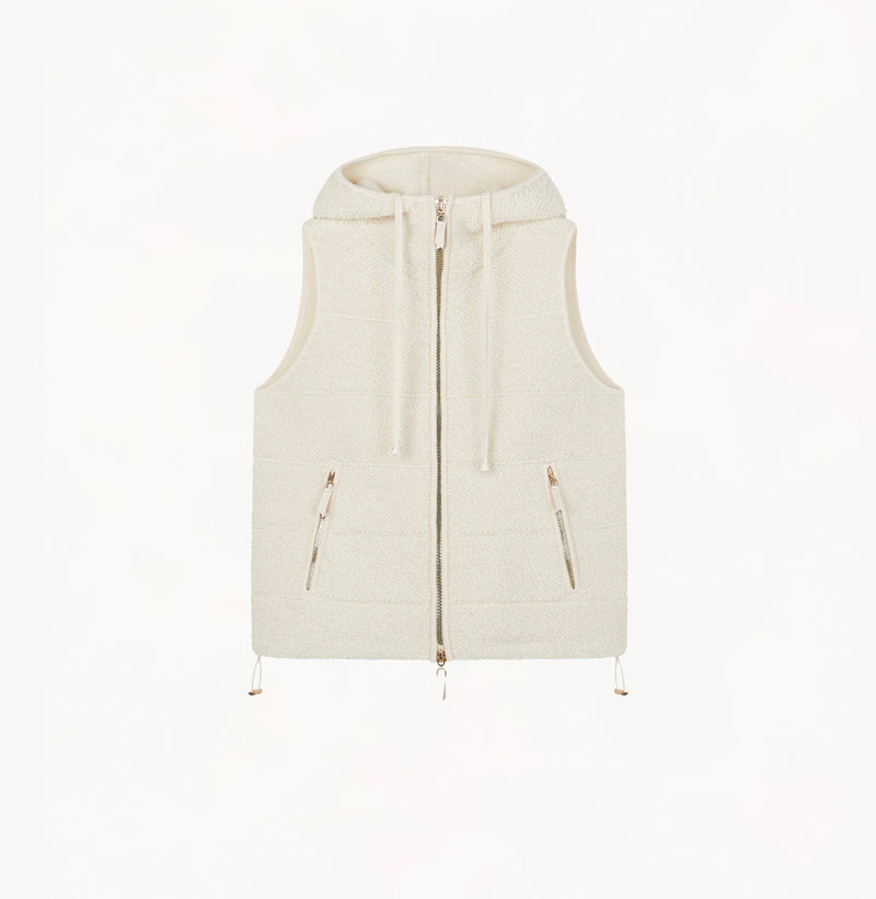 TEDDY BOUCLÉ HOODED GILET