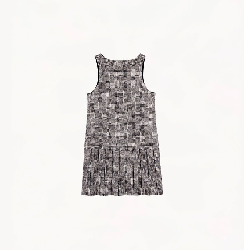 CHECKERED VEST DRESS