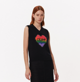 COLORBLOCKED LOGO-PRINTED TANK TOP