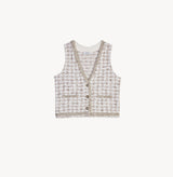 HOUNDSTOOTH V-NECK VEST