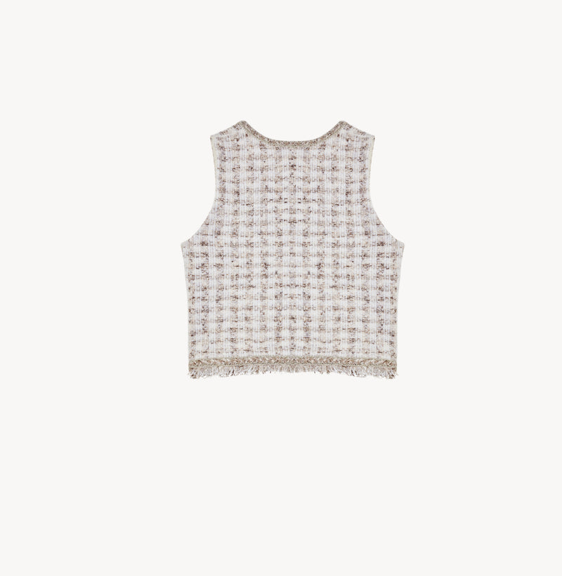 HOUNDSTOOTH V-NECK VEST