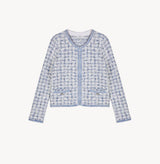 HOUNDSTOOTH CREWNECK JACKET