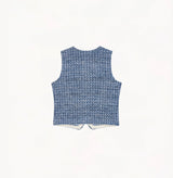 MULTICOLORED SEQUINED TWEED WAISTCOAT