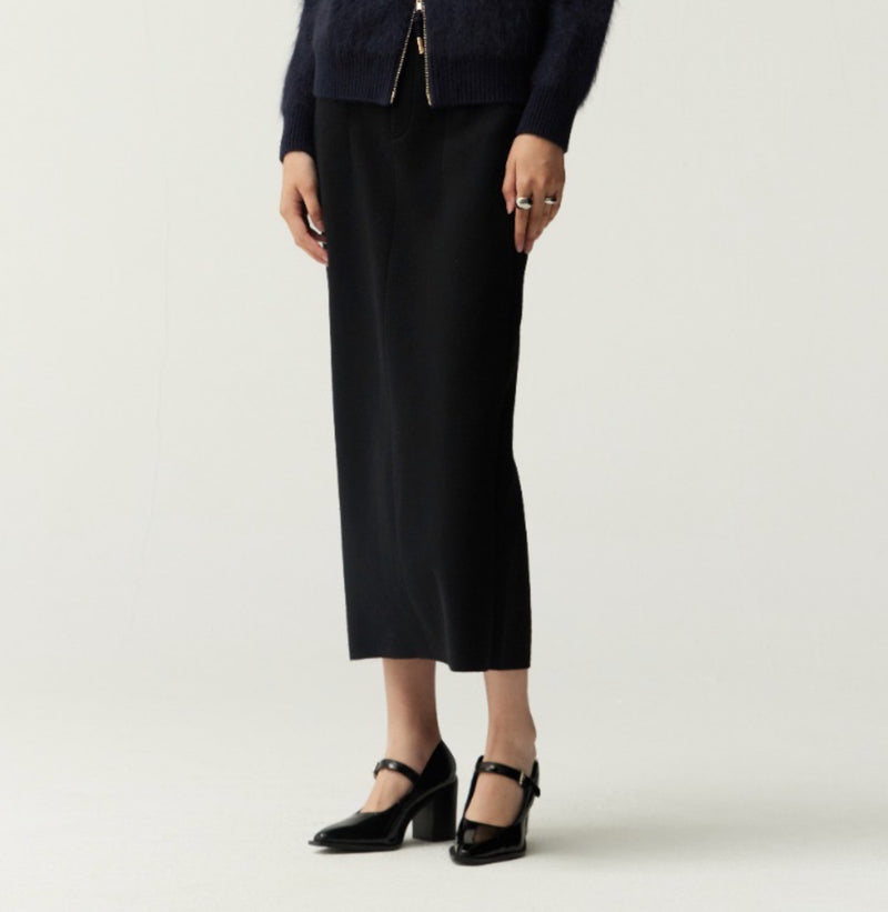 LONG WOOL SKIRT CRUSH Collection