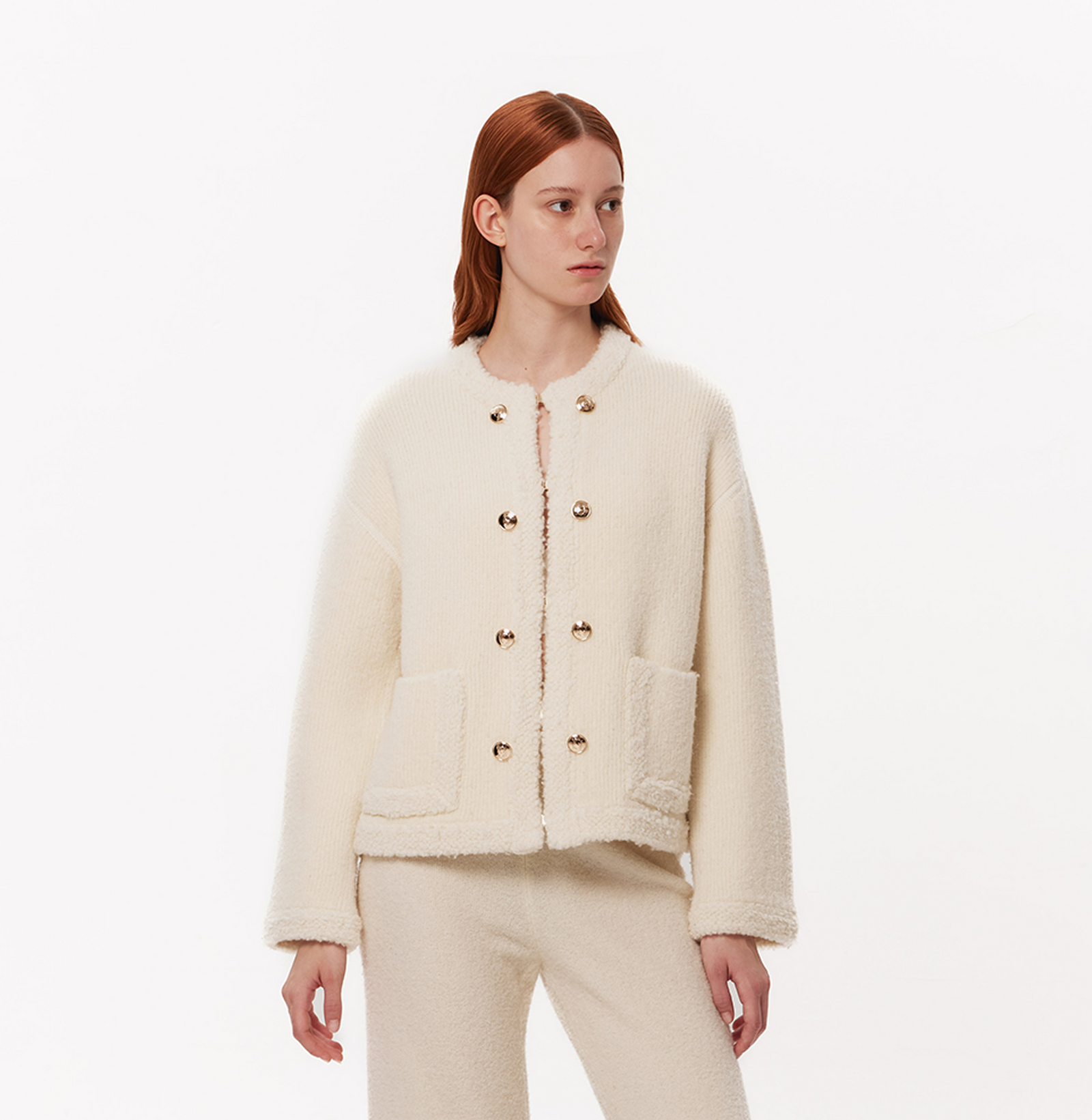 TODAYFUL Standcollar Boucle Jacket 36 TEDDY BOUCLÉ MANDARIN COLLAR 