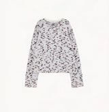 Camel melange mens crewneck sweater in wool blend with fancy yarn oversized fit seamless neckline and turned up cuffs.