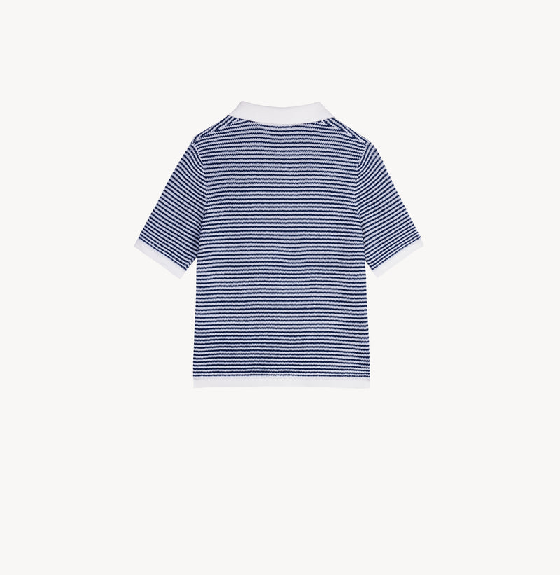 WOOL STRIPED POLO SHIRT