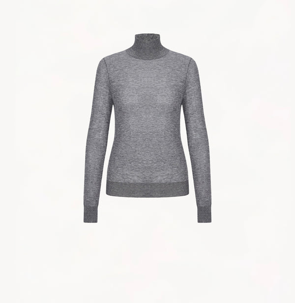 WOOL SHEER TURTLENECK TOP