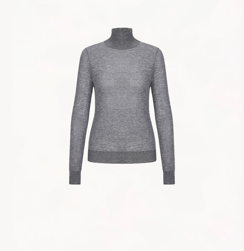 WOOL SHEER TURTLENECK TOP