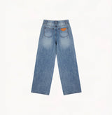 MID-WAIST DENIM TROUSERS