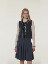 WOOL PLEATED SKIRT