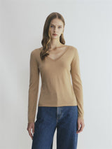 CASHMERE V-NECK TOP