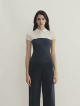 COLOR-BLOCK POLO TOP