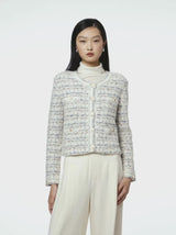 CHECKERED TWEED JACKET