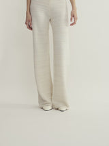 SHIMMER POINTELLE STRAIGHT-LEG PANTS