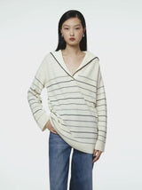 STRIPED SAILOR COLLAR SWEATER