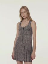 CHECKERED VEST DRESS