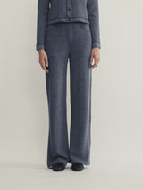 DENIM-LOOK STRAIGHT-LEG TROUSERS