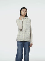 CHECKERED TWEED GILET