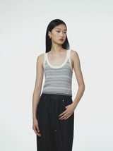 STRIPED U-NECK TANK TOP