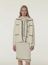 TRIM LAPEL JACKET