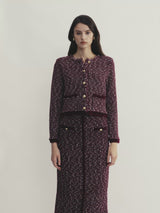 TWEED CREWNECK JACKET