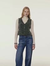 BOUCLÉ V-NECK VEST