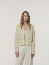 COLOR-DOTTED TWEED JACKET