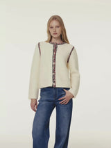 TEDDY BOUCLÉ TRIM JACKET
