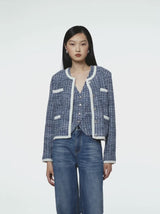 MULTICOLORED SEQUINED TWEED JACKET