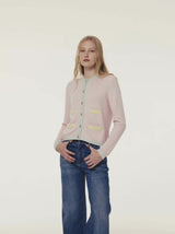 COLORBLOCKED CASHMERE CARDIGAN
