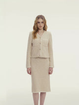 BOUCLÉ STRAIGHT SKIRT