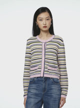 MULTICOLORED CREWNECK CARDIGAN