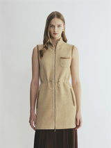 TEDDY BOUCLÉ SLEEVELESS DRESS