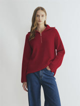 CASHMERE COLLARED SWEATER