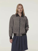 CHECKERED LAPEL JACKET